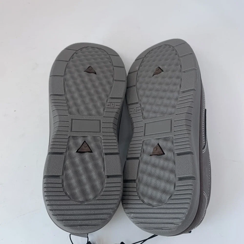 Aston Marc Newport H-7042 Loafers Men's 9 Gray Moc Toe Casual Slip On Shoes 8104